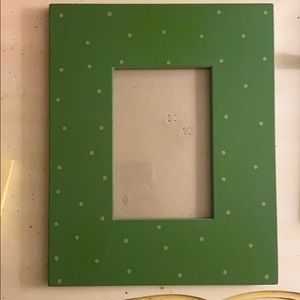 Green polka dot picture frame